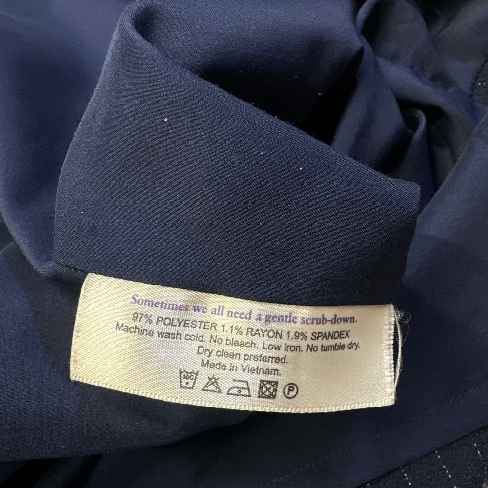 MM‎ LaFleur Navy Faux Wrap Dress size 4 Minimalist Quiet Luxury Career Midi - Picture 7 of 11